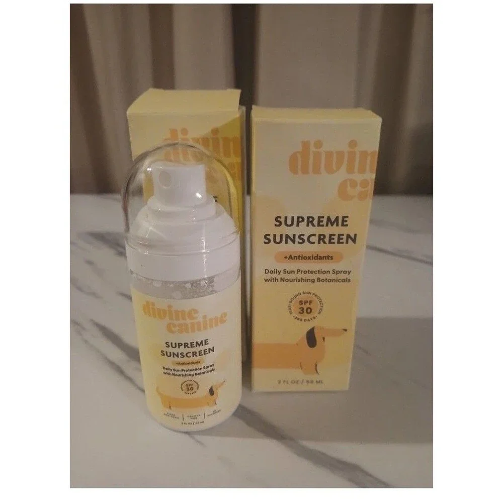 Divine Canine Supreme Sunscreen Sprays SPF 30 Protection For Dogs 2 fl oz-2 pack